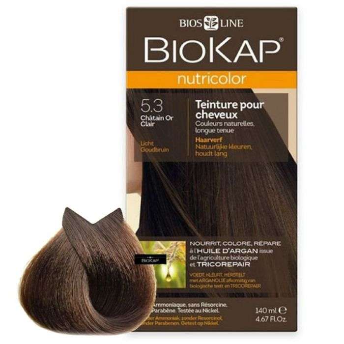 biokap-biokap-nutricolor-53-chatain-or-clair-coloration.jpg BIOKAP NUTRICOLOR 5.3 CHATAIN OR CLAIR – Image 1