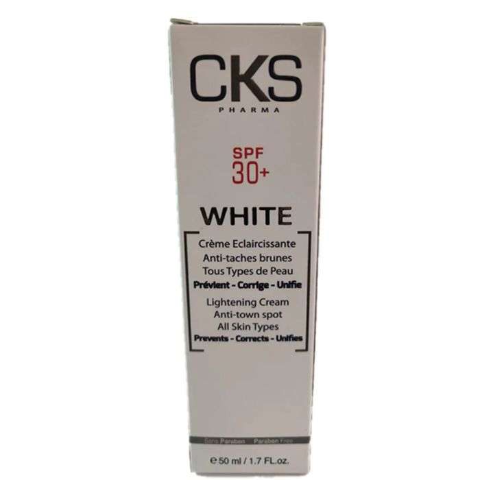 cks-cks-white-creme-eclaircissante-spf30-50-ml-cremes-jour.jpg CKS WHITE CREME ECLAIRCISSANTE SPF30 50 ML – Image 1