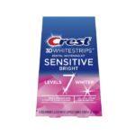 CREST 3D WHITESTRIPS SENSITIVE BRIGHT 7 LEVELS WHITER 14 TREATMENTS 28 STRIPS