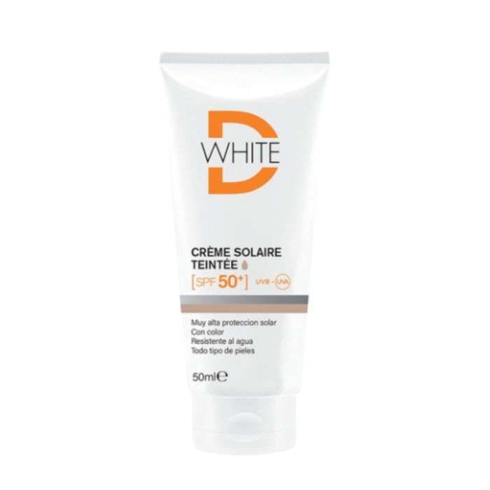 d-white-creme-solaire-teinte-clair-spf-50.jpg D-WHITE CREME SOLAIRE TEINTE CLAIR SPF 50+ – Image 1