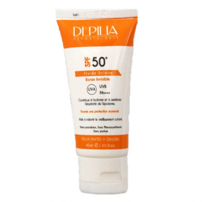 depilia-fluide-solaire-spf-50-ecran-invisible-40-ml.jpg DEPILIA FLUIDE SOLAIRE SPF 50+ ECRAN INVISIBLE 40 ML – Image 1