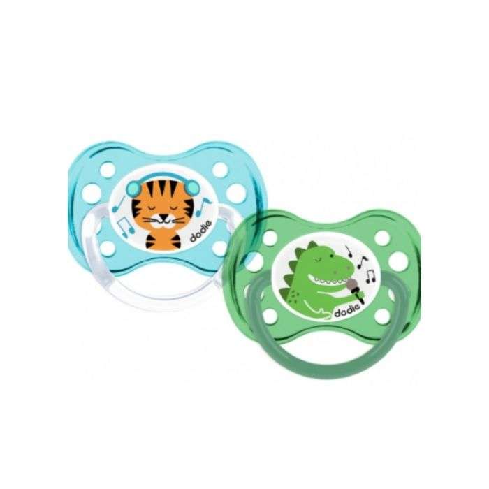 dodie-dodie-2-sucettes-anatomiques-silicone-6-mois-a28-modele-dinosaure-chat-sucettes-et-attaches-sucettes.jpg DODIE 2 SUCETTES ANATOMIQUES SILICONE 6 MOIS + A28 MODELE DINOSAURE CHAT – Image 1