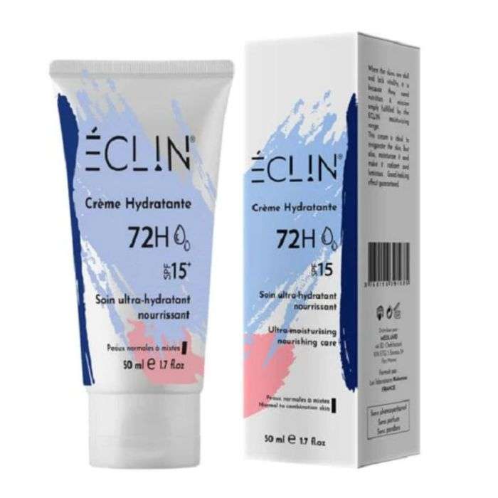 eclin-eclin-creme-hydratante-72-h-spf-15-peaux-normales-a-mixte-50-ml-cremes-jour.jpg ECLIN CREME HYDRATANTE 72 H SPF 15 PEAUX NORMALES A MIXTE 50 ML – Image 1