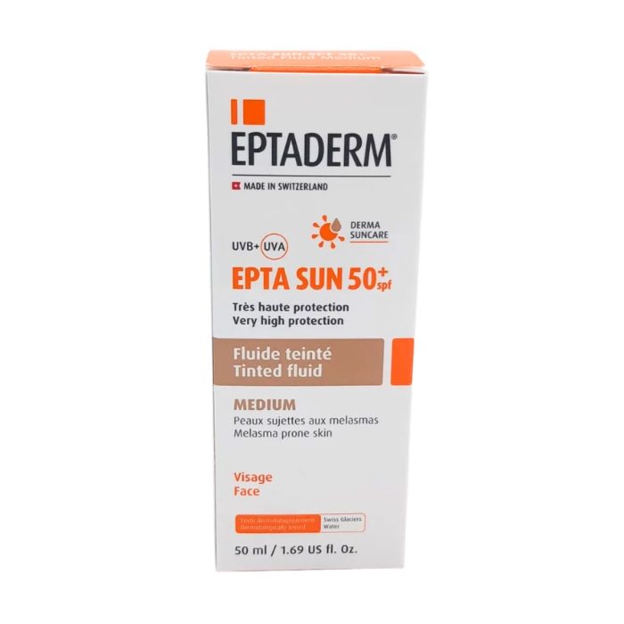 eptaderm-eptaderm-epta-sun-spf-50-fluide-teinte-medium-50-ml-cremes-solaires.jpg EPTADERM EPTA SUN SPF 50+ FLUIDE TEINTE MEDIUM 50 ML – Image 1