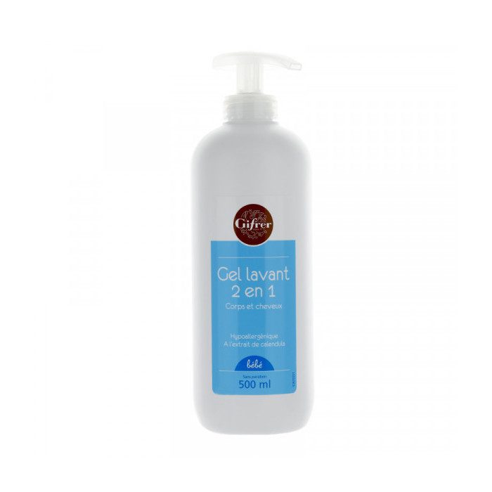 gifrer-gifrer-bebe-gel-lavant-corps-et-cheveux-500-ml-nettoyants-liniments-et-talcs.jpg GIFRER BEBE GEL LAVANT CORPS ET CHEVEUX 500 ML – Image 1