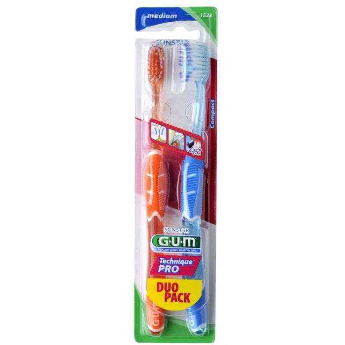 gum-gum-duo-pack-brosse-a-dents-technique-pro-medium-compact-1528-brosses-a-dents.jpg GUM DUO PACK BROSSE A DENTS TECHNIQUE PRO MEDIUM COMPACT 1528 – Image 1