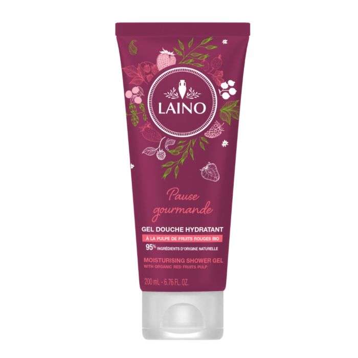 LAINO GEL DOUCHE HYDRATANT PAUSE GOURMANDE A LA PULPE DE FRUITS ROUGES BIO 200 ML