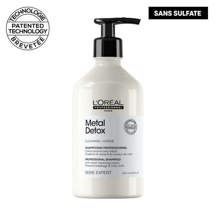 L'OREAL PROFESSIONNEL METAL DETOX SHAMPOOING PROFESSIONNEL SANS SULFATE 500 ML