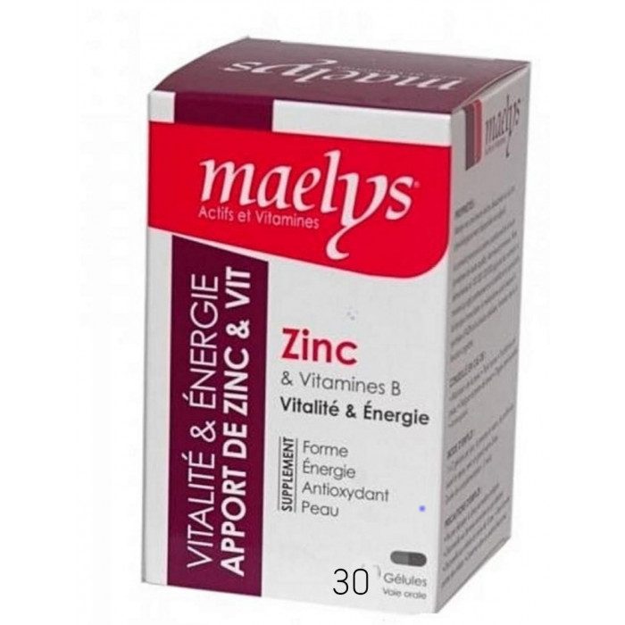 maelys-zinc-et-vitamines-b-vitalite-30-gelules.jpg MAELYS ZINC ET VITAMINES B VITALITE 30 GELULES – Image 1