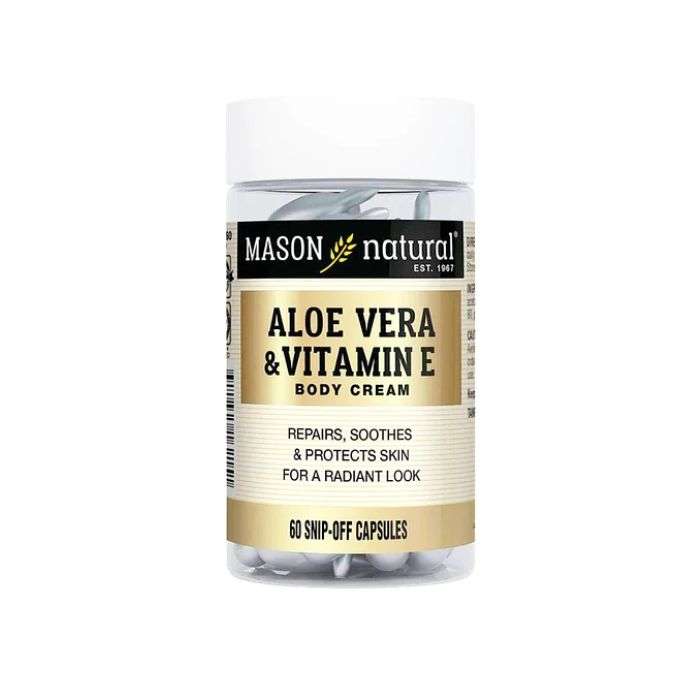 mason-natural-aloe-vera-et-vitamine-e-creme-corps-60-snip-off-capsules.jpg MASON NATURAL ALOE VERA ET VITAMINE E CREME CORPS 60 SNIP OFF CAPSULES – Image 1