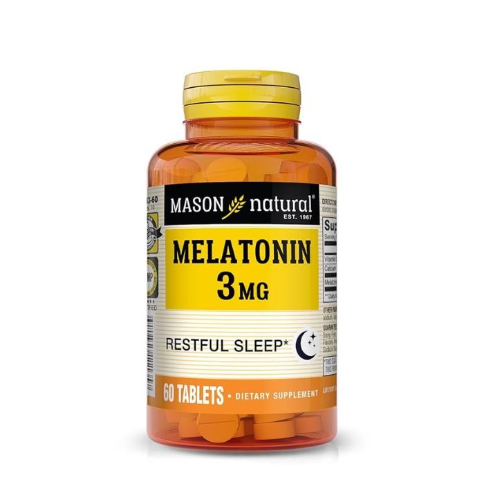 mason-natural-melatonin-3mg-60-tablets.jpg MASON NATURAL MELATONIN 3MG 60 TABLETS – Image 1