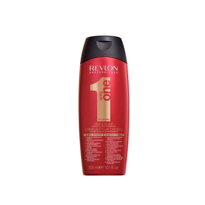 revlon-revlon-professional-uniq-one-hair-et-scalp-all-in-one-conditioning-shampoo-300ml-cheveux.jpg REVLON PROFESSIONAL UNIQ ONE HAIR ET SCALP ALL IN ONE CONDITIONING SHAMPOO 300ML – Image 1